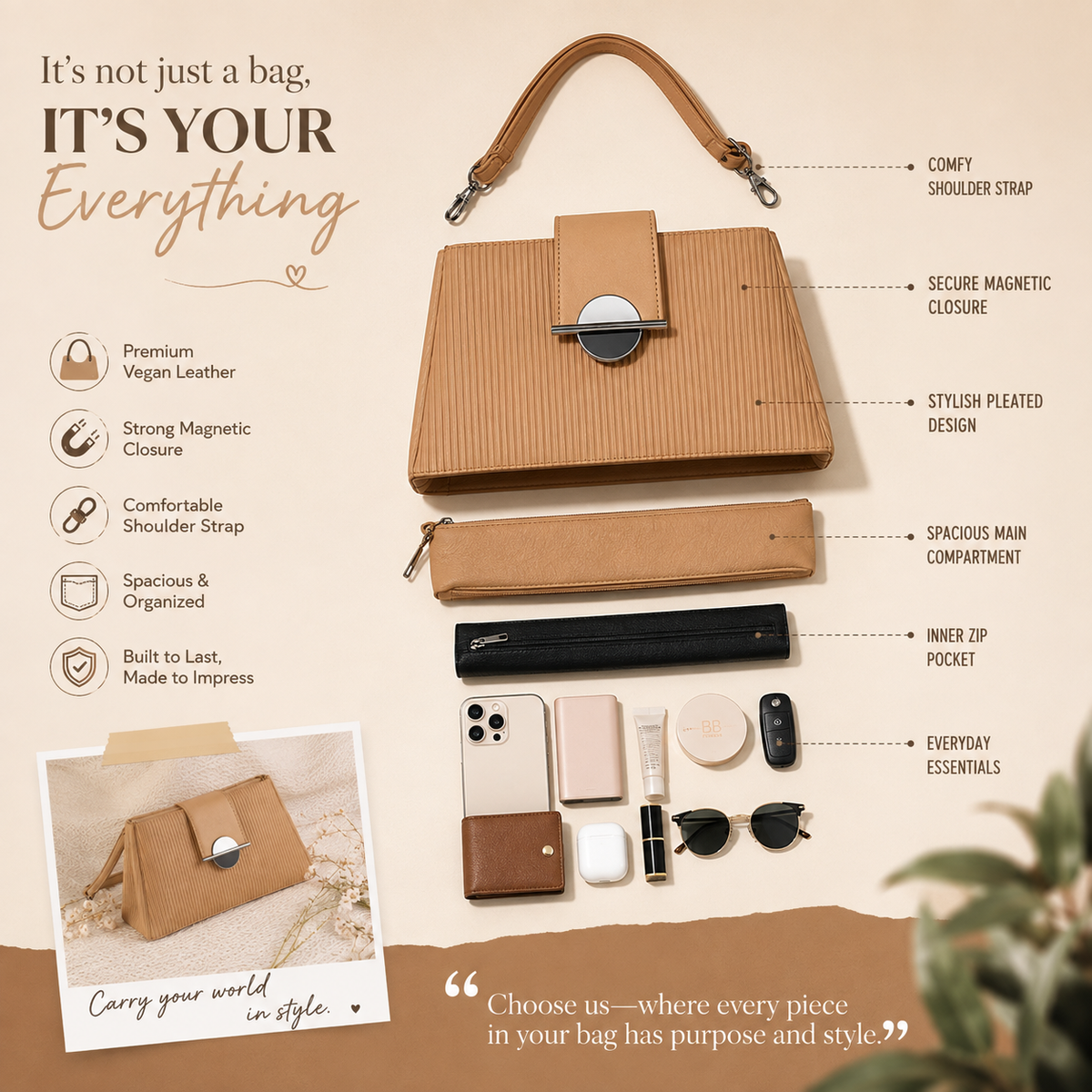 Elite Structured Handbag