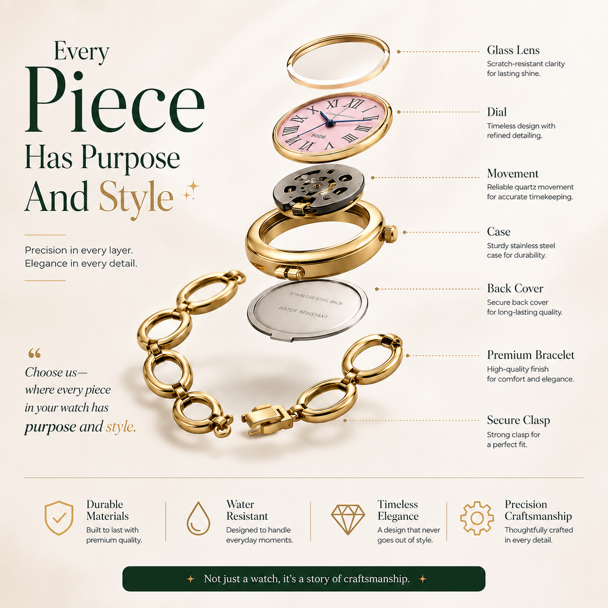 Blush Charm Watch