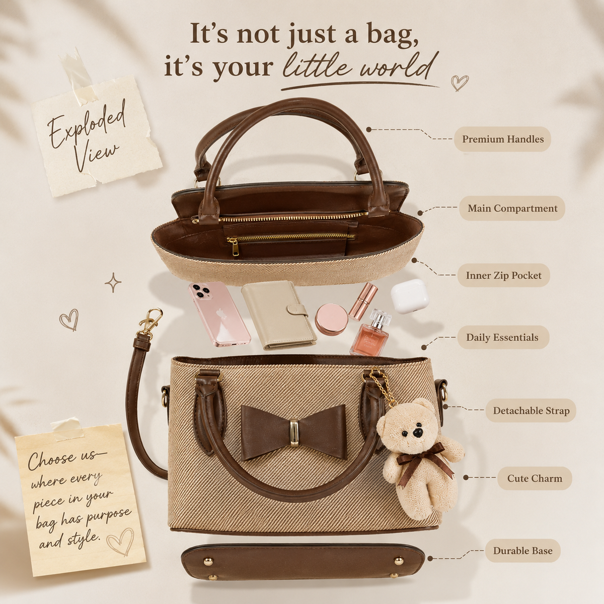 Teddy Bow Totebag