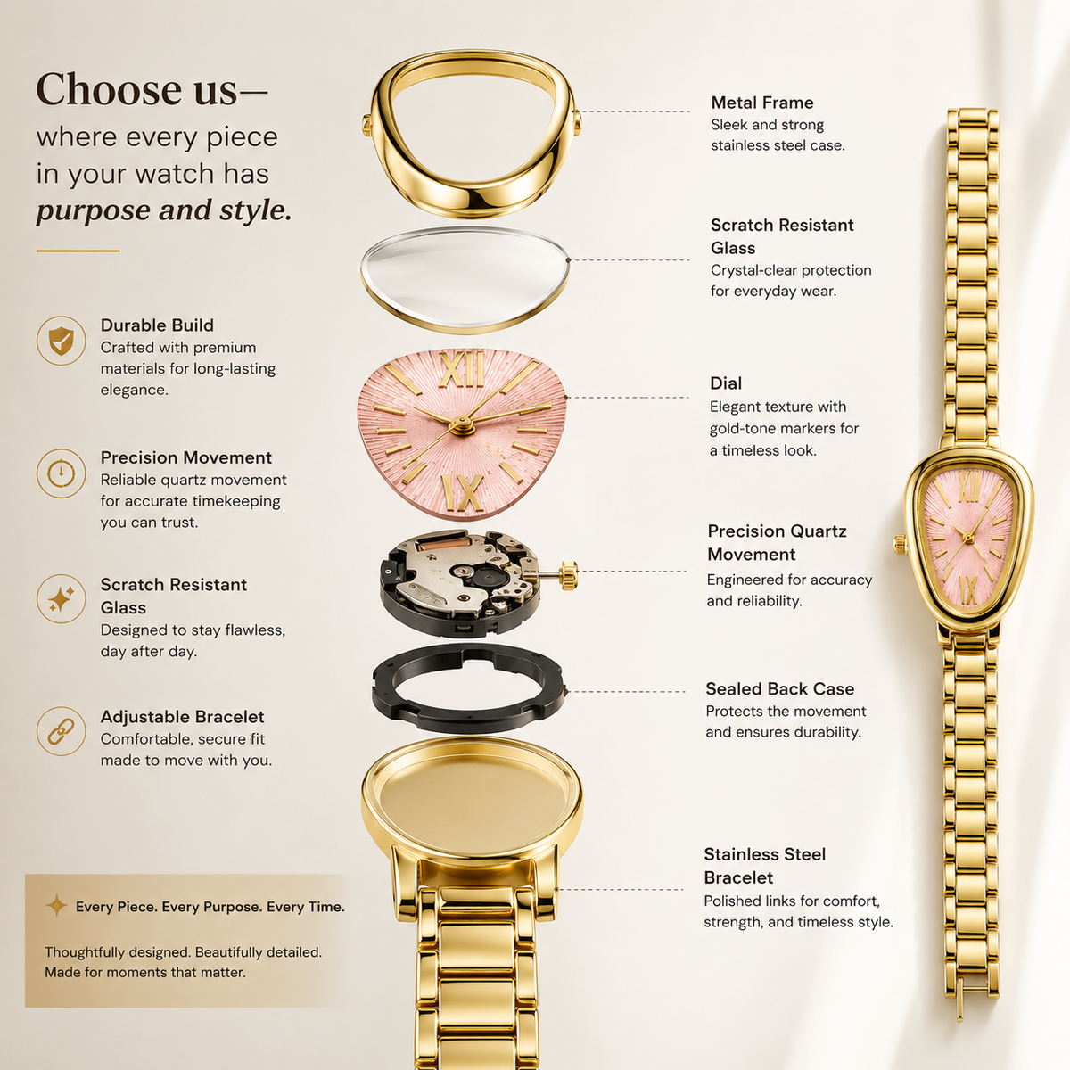 Blush Gold Watch